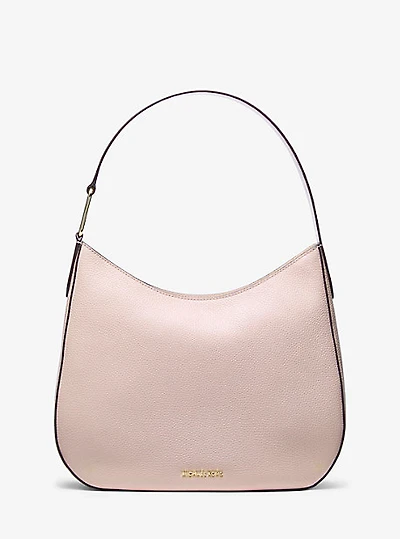 Kensington Large Pebbled Leather Hobo Shoulder Bag