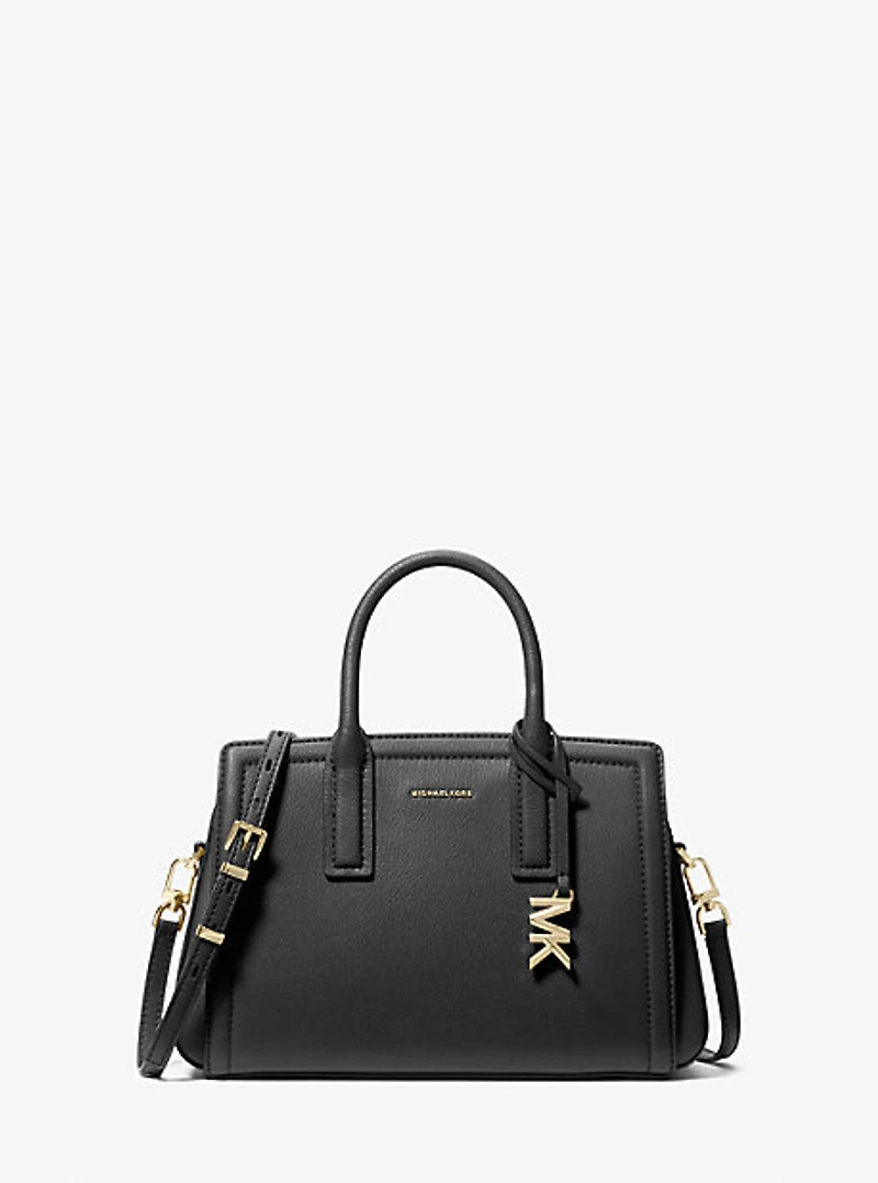 Laila Small Pebbled Leather Satchel