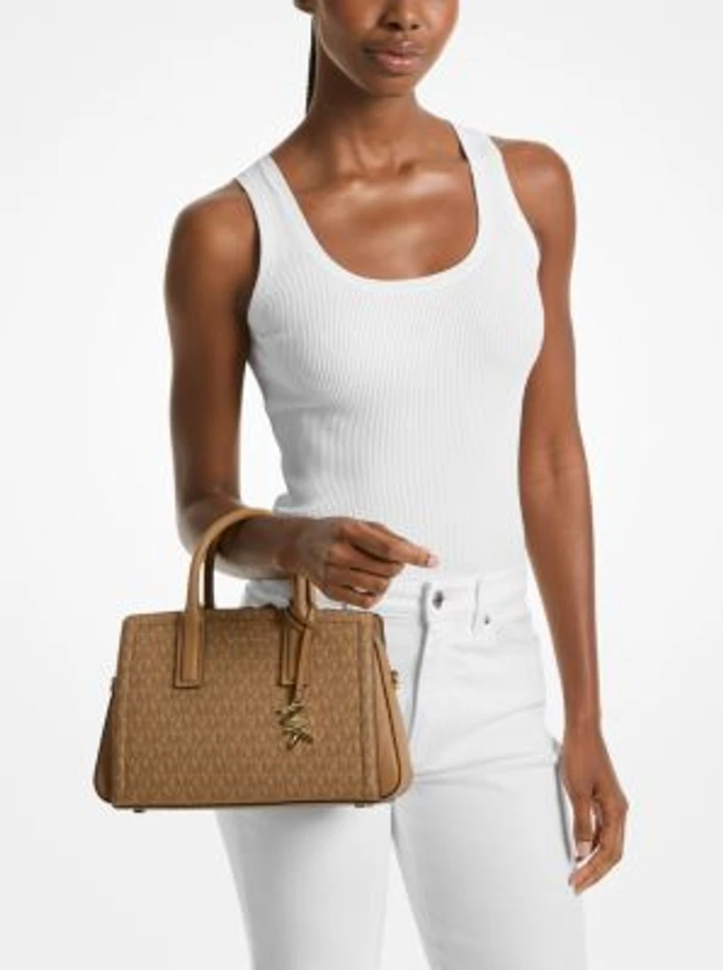 Laila Small Signature Logo Satchel
