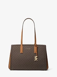 Laila Medium Signature Logo Tote Bag