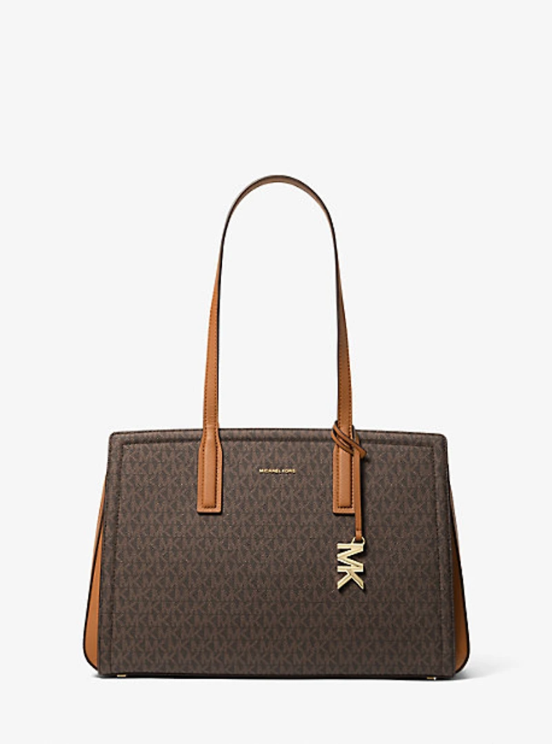 Laila Medium Signature Logo Tote Bag
