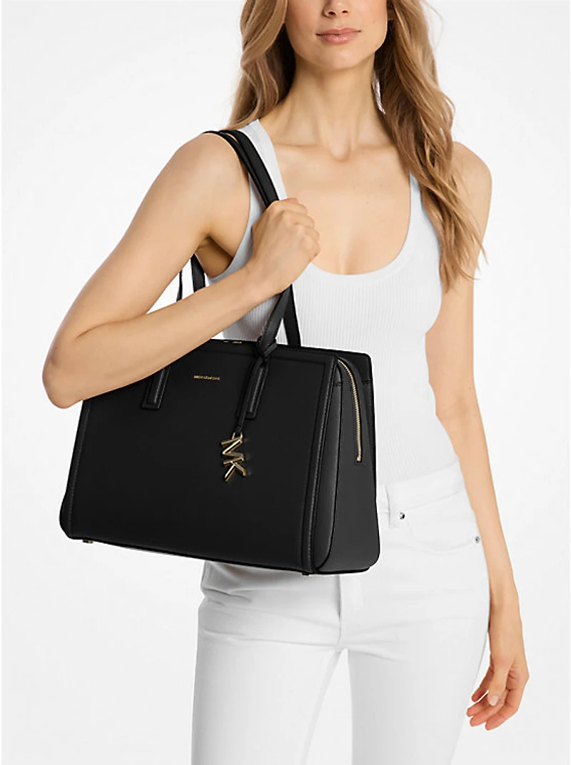 Laila Medium Leather Tote Bag