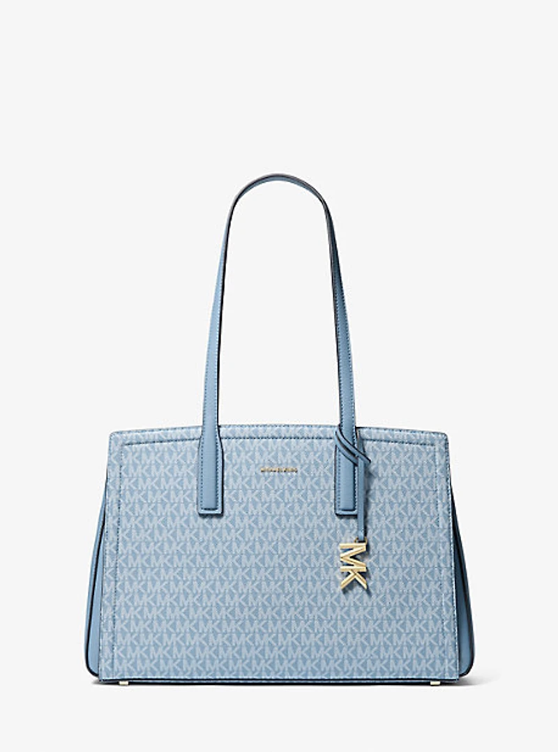 Laila Medium Signature Logo Tote Bag