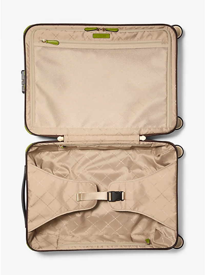 Striped Signature Logo Suitcase