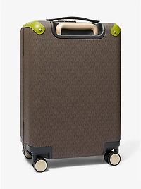 Striped Signature Logo Suitcase