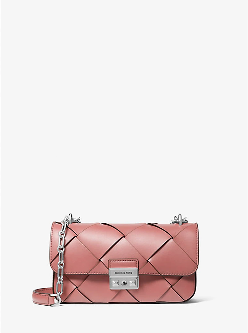 Tribeca Small Woven Leather Shoulder Bag