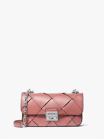 Tribeca Small Woven Leather Shoulder Bag
