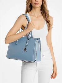 Laila Medium Pebbled Leather Tote Bag