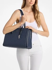 Laila Medium Signature Logo Tote Bag