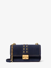 Tribeca Small Studded Suede Shoulder Bag