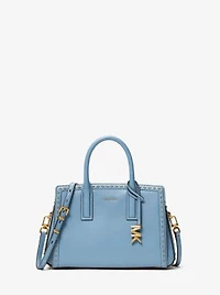 Laila Small Studded Leather Satchel