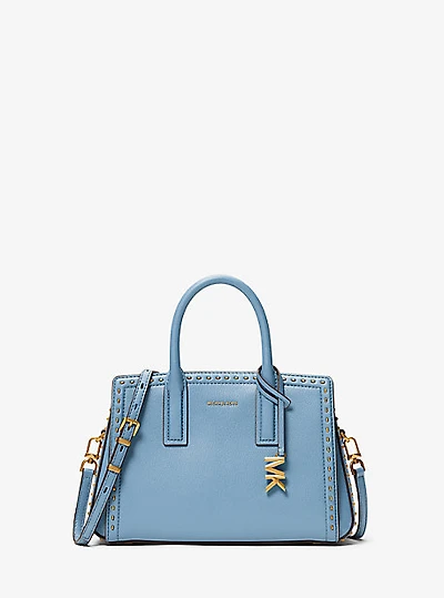 Laila Small Studded Leather Satchel