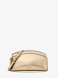 Athena Small Metallic Leather Convertible Clutch