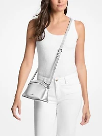 Athena Small Metallic Leather Convertible Clutch