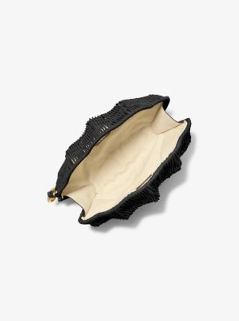 Shelly Rattan Clutch