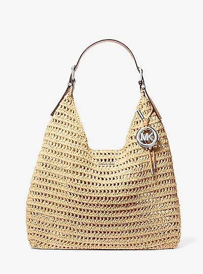 Nolita Large Crocheted Hobo Shoulder Bag