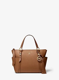 Sullivan Small Saffiano Leather Top-Zip Tote Bag