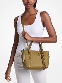 Sullivan Saffiano Leather Top-Zip Tote Bag
