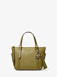 Sullivan Saffiano Leather Top-Zip Tote Bag