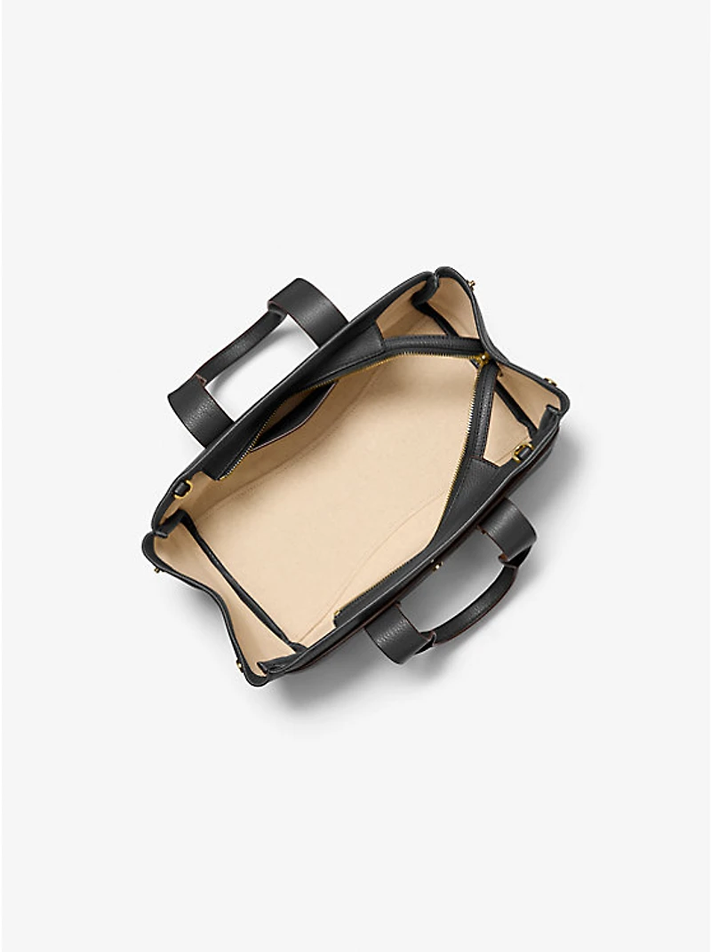 Romee Small Pebbled Leather Satchel