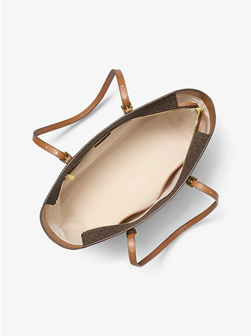 Quinn Large Signature Logo and Leather Tote Bag