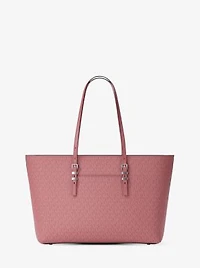 Quinn Large Signature Logo and Leather Tote Bag