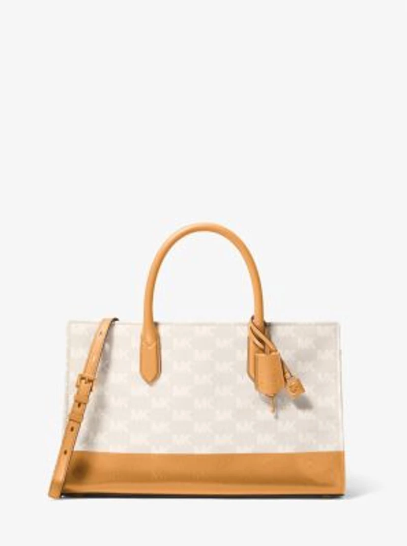 Scarlett Medium Logo Jacquard Satchel