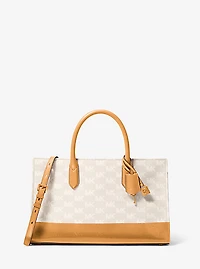 Scarlett Medium Logo Jacquard Satchel