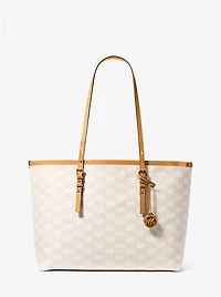 Quinn Large Logo Jacquard Tote Bag with Pouch
