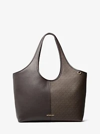 Henly Large Signature Logo and Textured Tote Bag