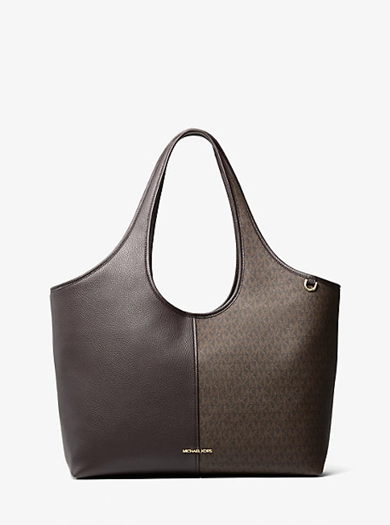 Henly Large Signature Logo and Textured Tote Bag