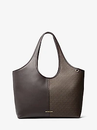 Henly Large Signature Logo and Textured Tote Bag