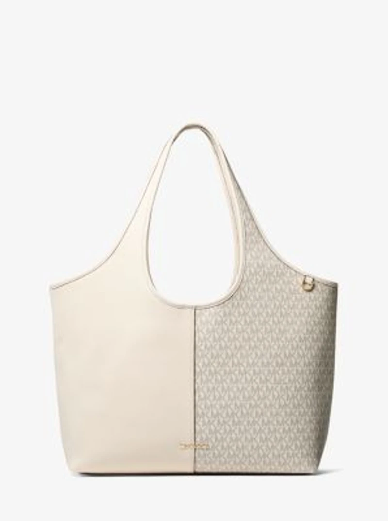 Henly Large Signature Logo and Textured Tote Bag