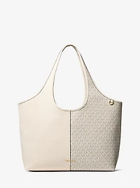Henly Large Signature Logo and Textured Tote Bag