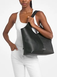 Henly Large Signature Logo and Textured Tote Bag
