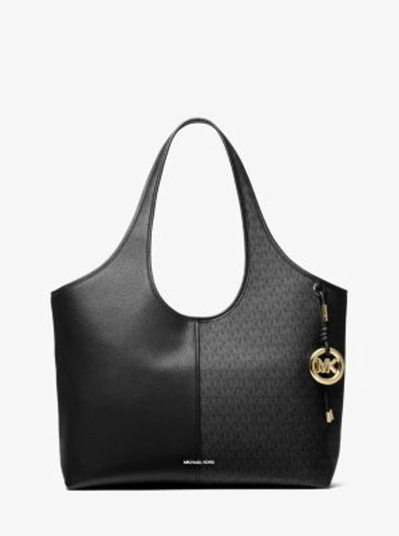 Henly Large Signature Logo and Textured Tote Bag