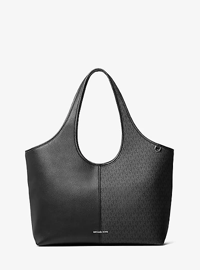 Henly Large Signature Logo and Textured Tote Bag