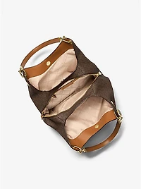 Lillie Large Signature Logo Shoulder Bag