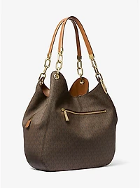 Lillie Large Signature Logo Shoulder Bag