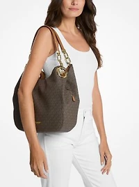 Lillie Large Signature Logo Shoulder Bag