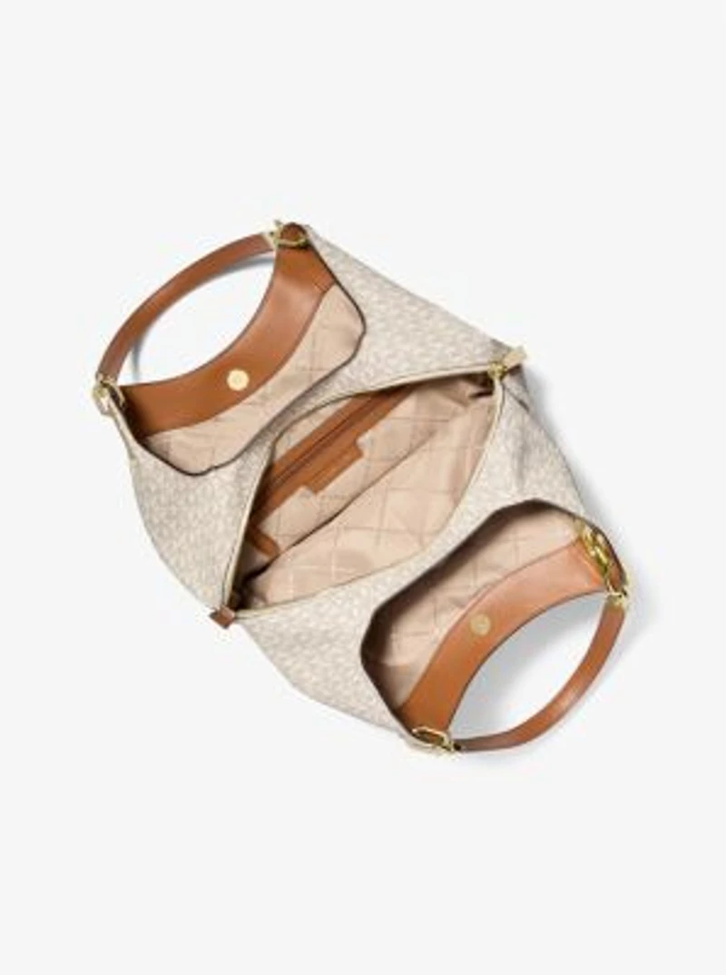 Lillie Large Signature Logo Shoulder Bag