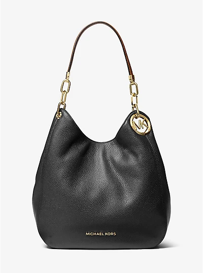Lillie Large Pebbled Leather Shoulder Bag