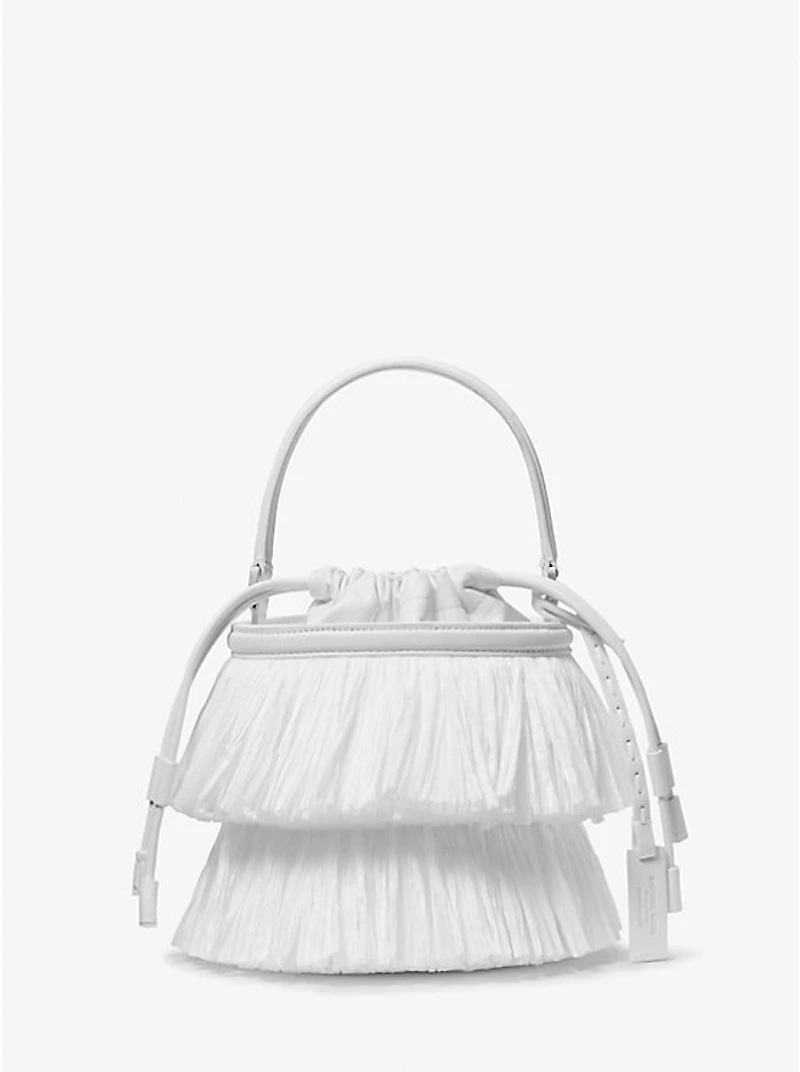 Ischia Mini Leather and Fringe Bucket Bag