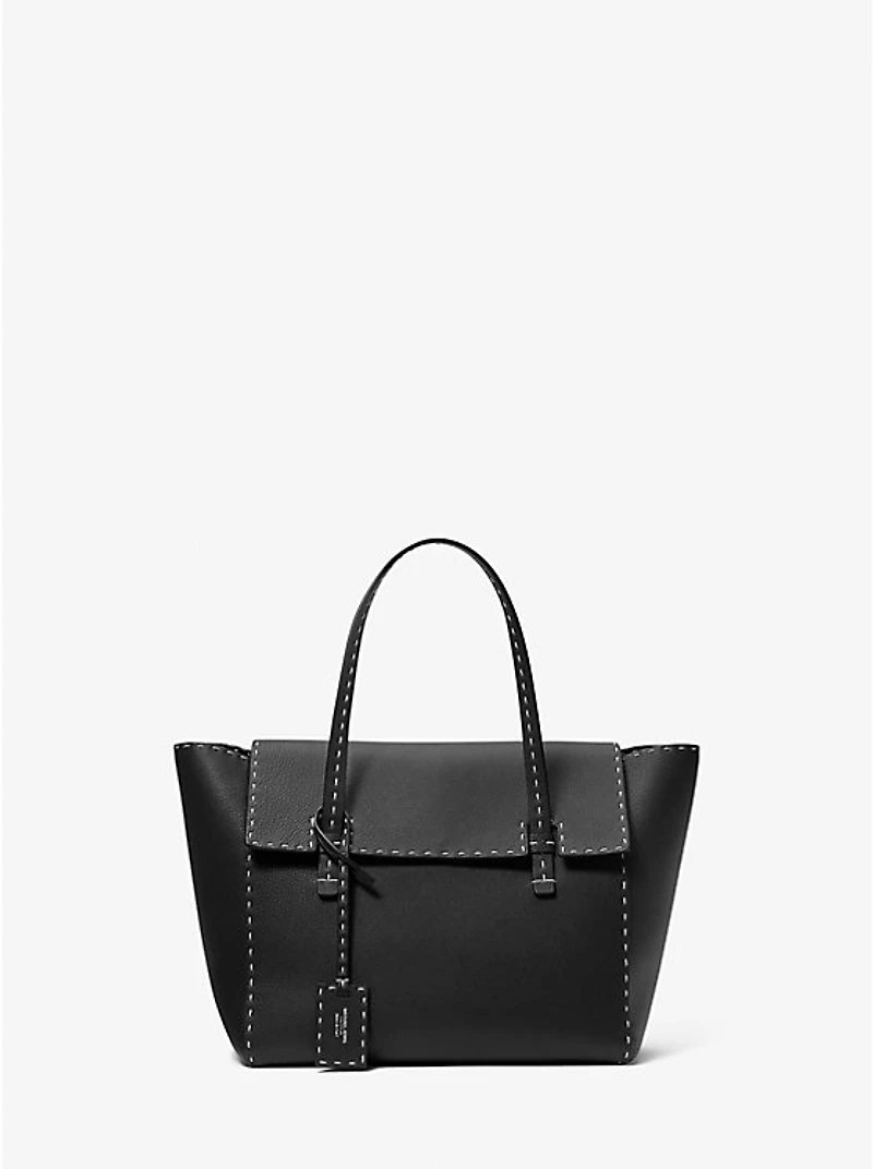 Sophia Hand-Stitched Pebbled Leather Satchel