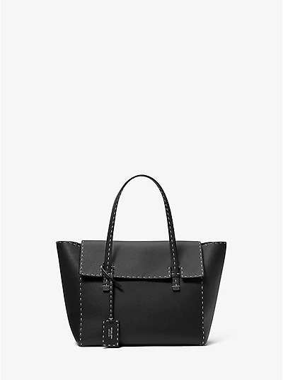 Sophia Hand-Stitched Pebbled Leather Satchel