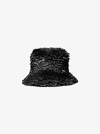 Oversized Hand-Stitched Fringe Bucket Hat