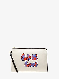 Watch Hunger Stop LOVE Medium Cotton Canvas Pouch