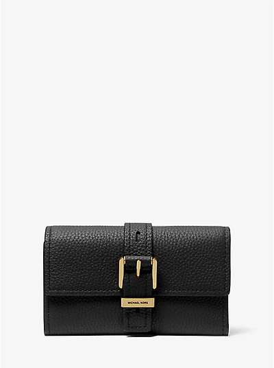 Nolita Medium Pebbled Leather Tri-Fold Wallet