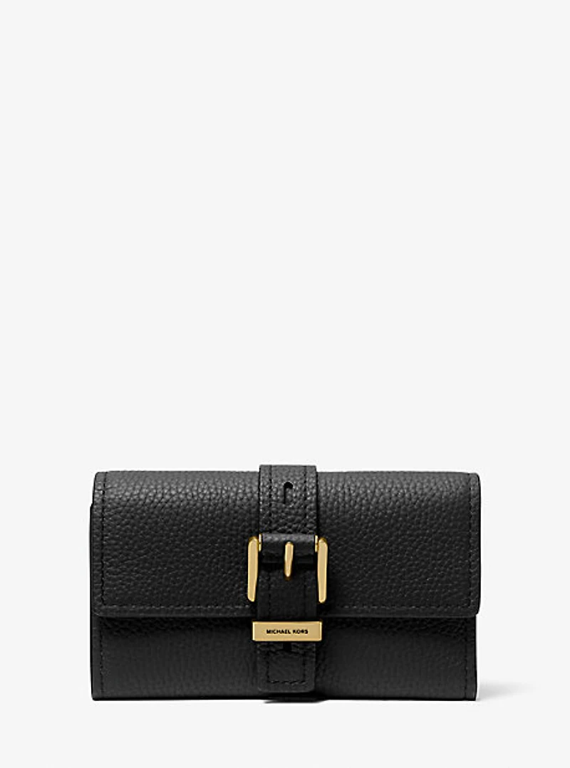 Nolita Medium Pebbled Leather Tri-Fold Wallet