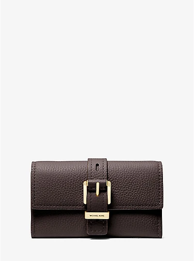 Nolita Medium Pebbled Leather Tri-Fold Wallet